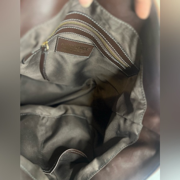 Anthropologie My Choice Suede Italian Leather Tote bag Purse Color Block Hobo - Picture 3 of 6